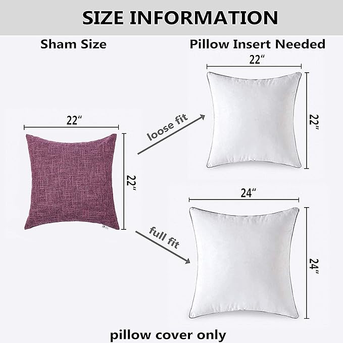 Kevin Textile Set of 2 Decorative Throw Pillow Covers Faux Linen Cushion Covers - Image 6
