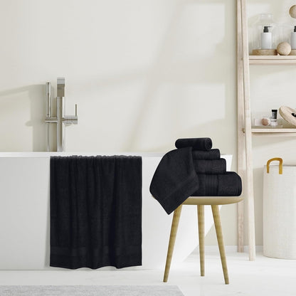 glamburg ultra soft 8-piece towel set - 100% showing dimensions