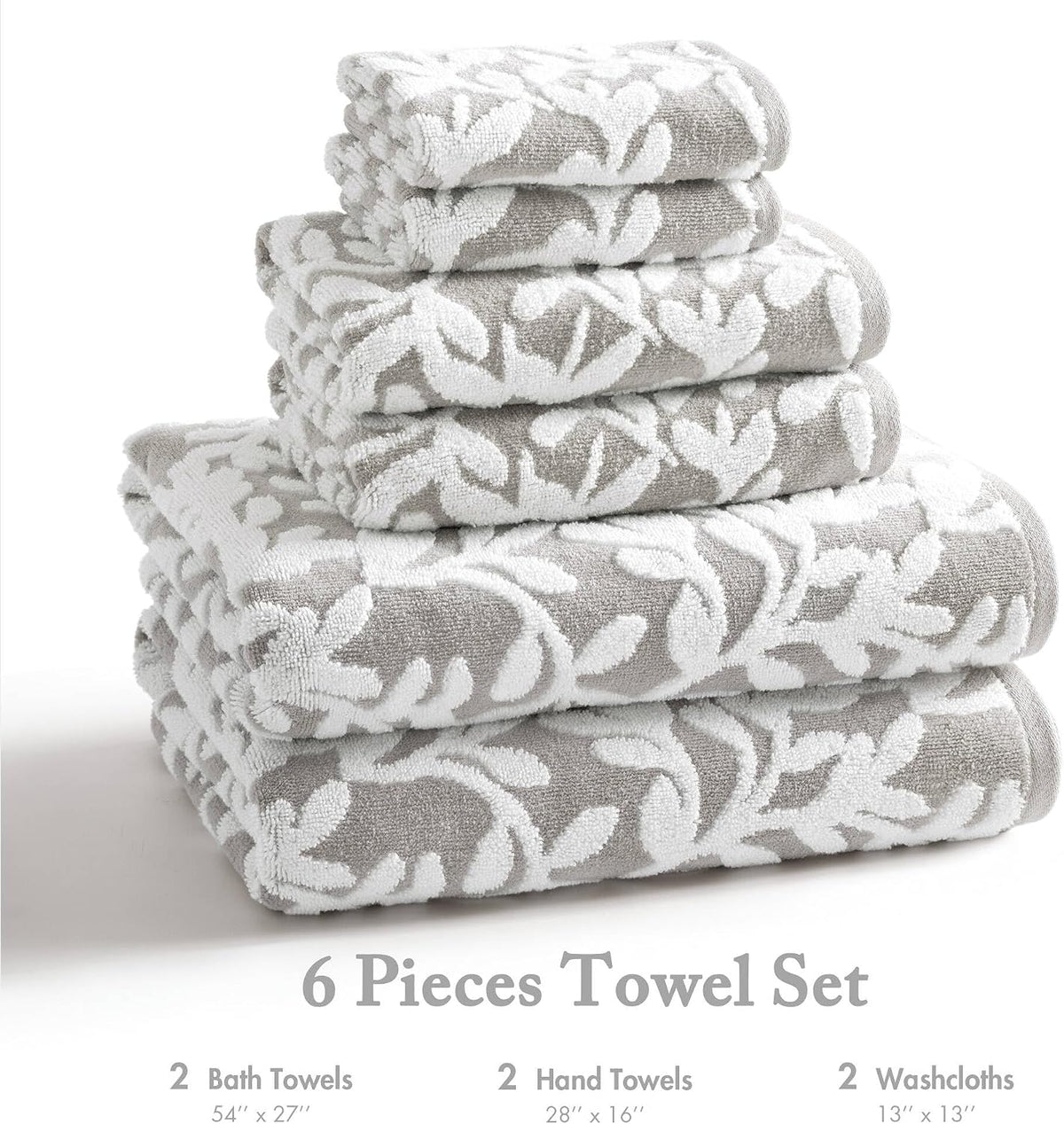 madison park skyler floral decorative bath towel set on a desk or shelf