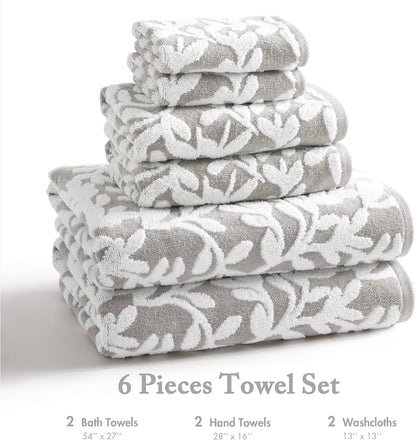 madison park skyler floral decorative bath towel set on a desk or shelf