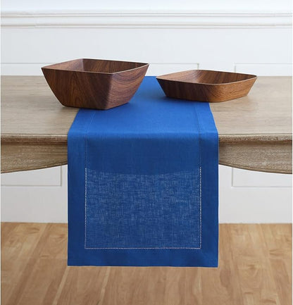 Solino Home Linen Royal Blue Table Runner 90 Inches Long by SolinoHome