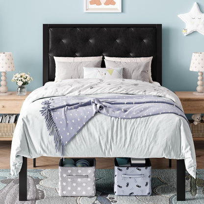sha cerlin twin size metal bed frame with, main product view