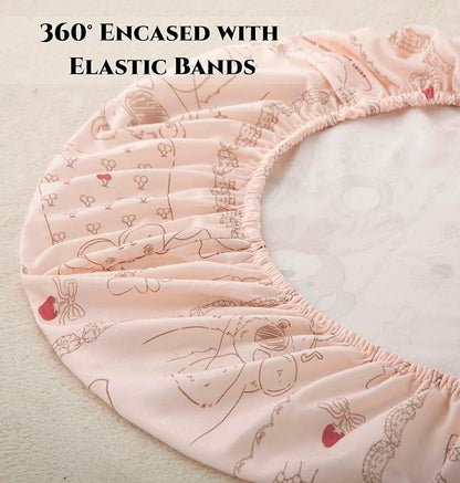 SDY Jersey Bassinet Sheets for Baby Girls, 32 "x 16 "x 4", Super Soft Breathable - Image 5