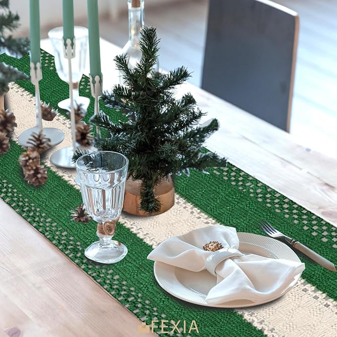 FEXIA Green Table Runner 72 Inches Long - Image 5
