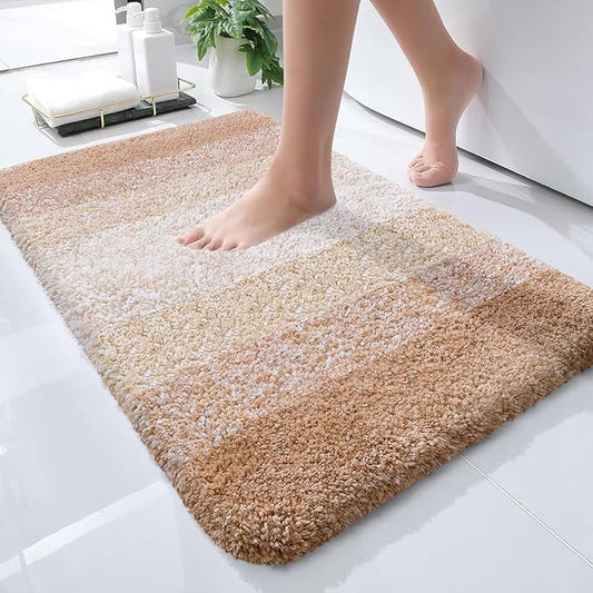 OLANLY Bathroom Rugs Mat 24x16, Extra Soft Absorbent Microfiber Bath Rugs by OLANLY