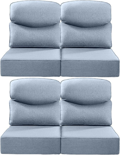 Luxury 24x24x6 Inch Smile Patio Dining Chair Cushions Set of 4 by ACTREST