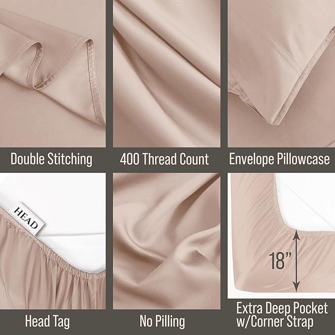 Bella Coterie Luxury Bamboo Viscose Full Size Sheet Set | 100% Organically - Image 3