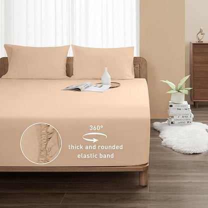 Sunflower Queen Fitted Sheet, 1-Piece Extra Deep Pocket Fitted Bottom Sheet 22" - Image 3