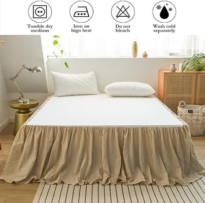 BISELINA French Linen Bed Skirt - Image 5