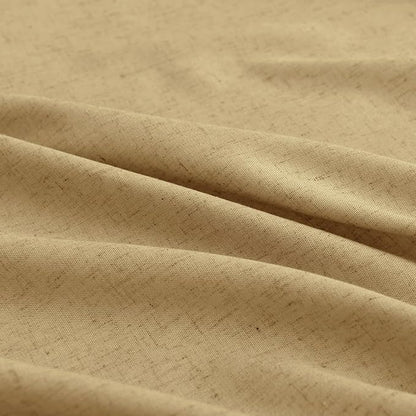 Gold Pinch Pleated Linen Curtains 90 Inch Length 2 Panels - Image 2