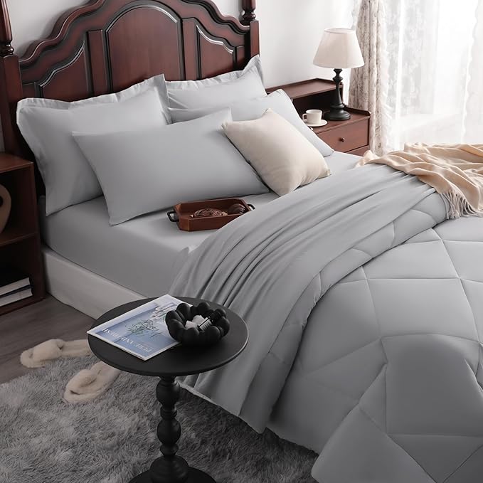 NTBAY King Comforter Set with Sheets, 7 Pieces Soft and Breathable King Bedding - Image 6