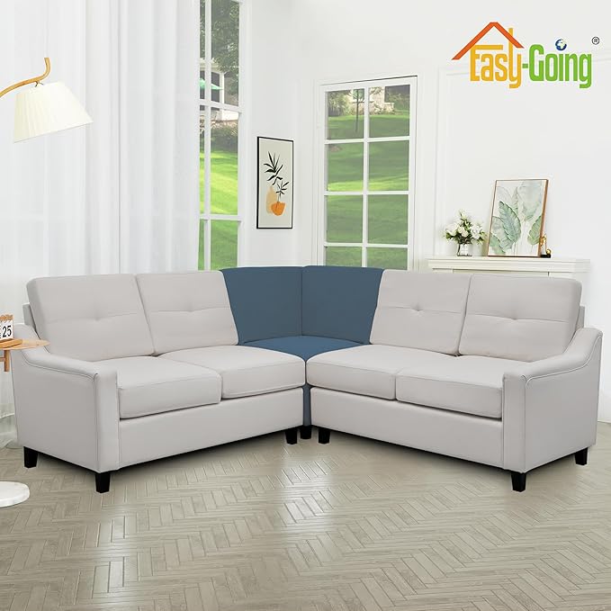 Easy-Going Stretch Sectional Corner Sofa Slipcover 1-Piece Couch Sofa Cover - Image 3