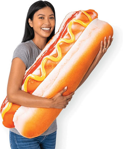 39" 3D Supreme Hot Dog Throw Pillow by MuchComfort