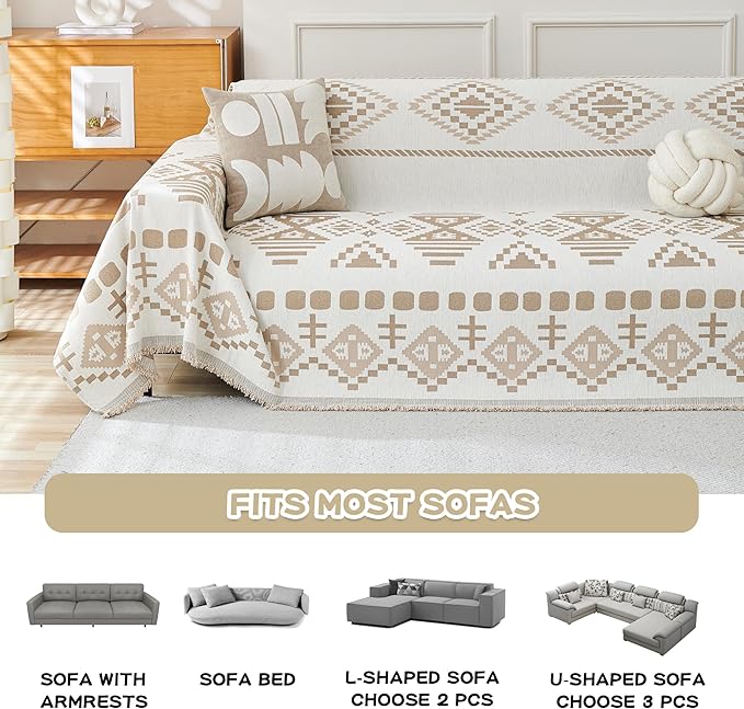 MEETSKY Boho Couch Cover Sofa Covers - Image 7