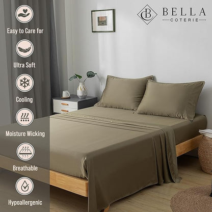 Bella Coterie Luxury Bamboo Viscose King Size Sheet Set | 100% Organically - Image 2