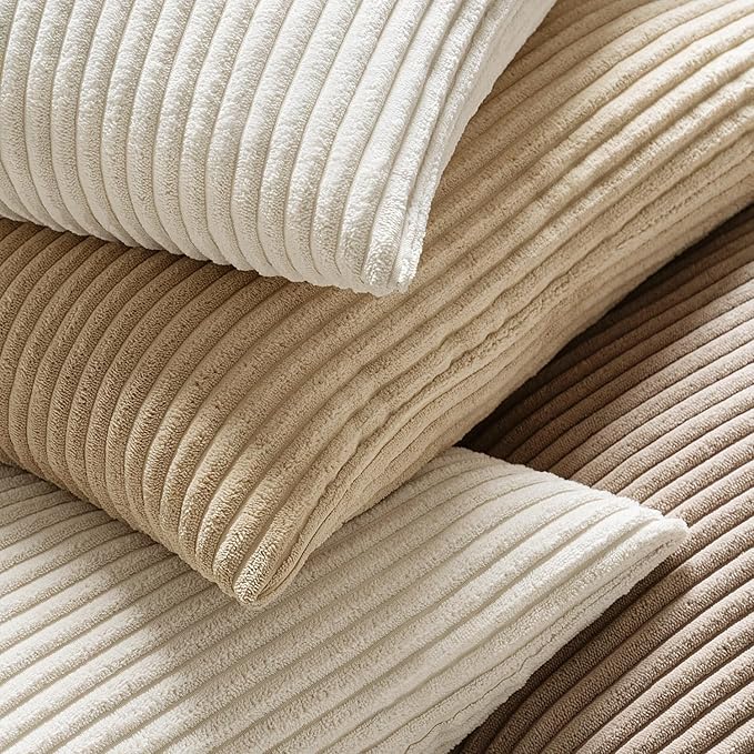 MIULEE Winter Pack of 2 Corduroy Pillow Covers Soft Soild Cushion Cases - Image 2