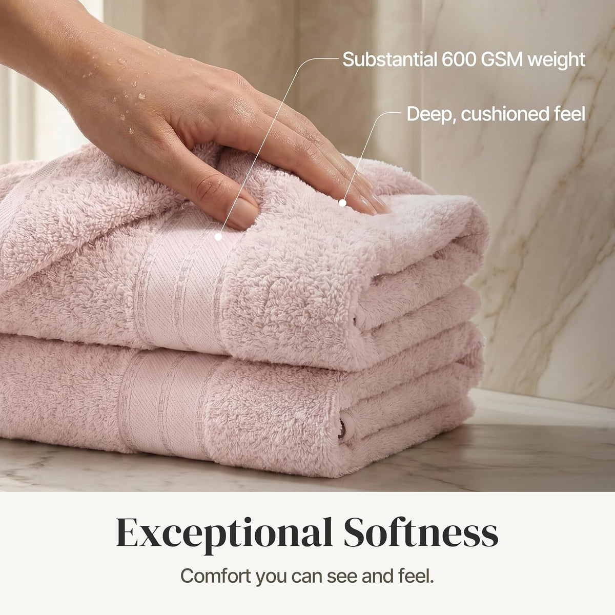 modern threads spun loft 6 piece bath towel, side view