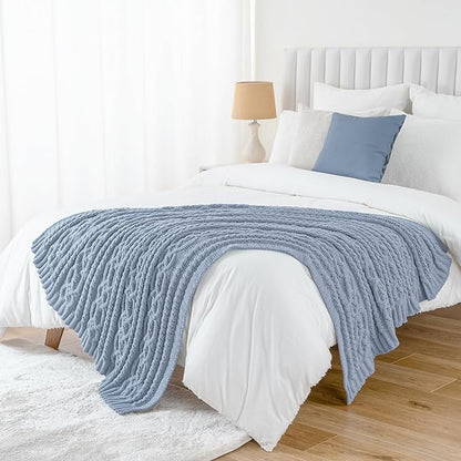 Battilo Bluish Grey Throw Blanket - Image 6