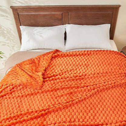 NEWCOSPLAY Super Soft Fall Queen Blanket Orange Premium Silky Flannel Fleece 3D - Image 8