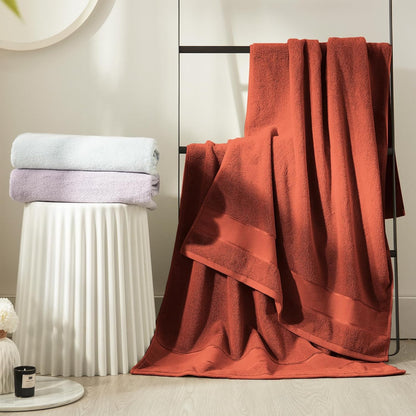marvione bath towels set 6 piece, 100% turkish, close-up detail