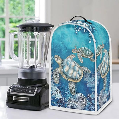 Talayituse Turtle Water Plants Print Blender Dust Cover, Fingerprint Protection - Image 5