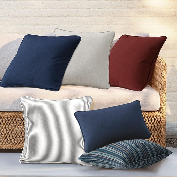 Outdoor Sunbrella Decorative Throw Pillow Covers Only, Sofa and Patio Furniture - Image 6