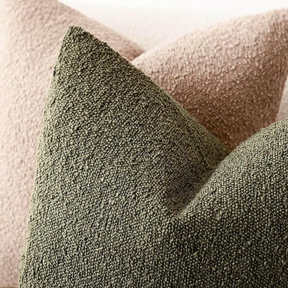 Foindtower Pack of 2 Textured Boucle Throw Pillow Covers Accent Solid - Image 4