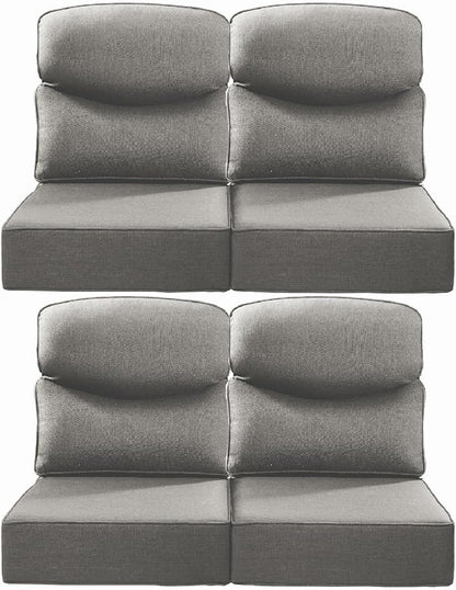 Luxury 22x24/22x25 6-Inch Smile Patio Dining Chair Cushions Set of 4 by ACTREST