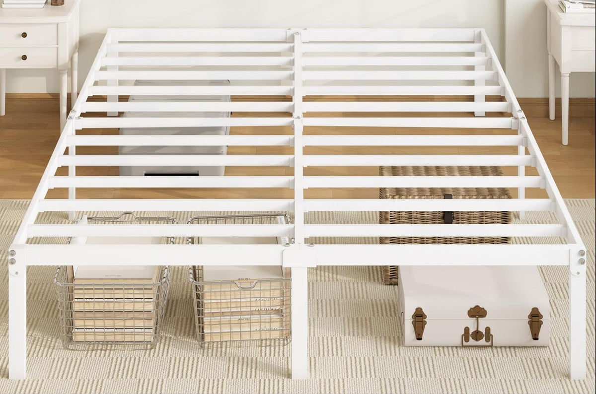 allewie queen bed frame, 14 inch metal beds, main product view