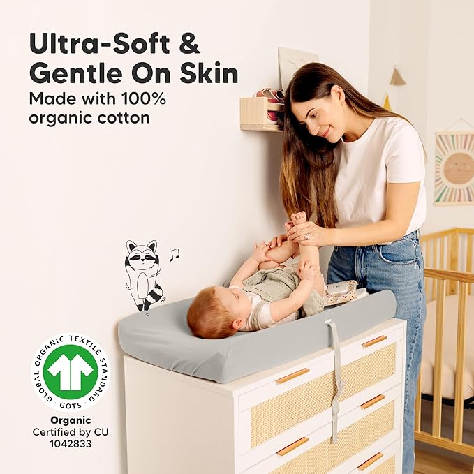 2-Pack Organic Changing Pad Covers - Image 3