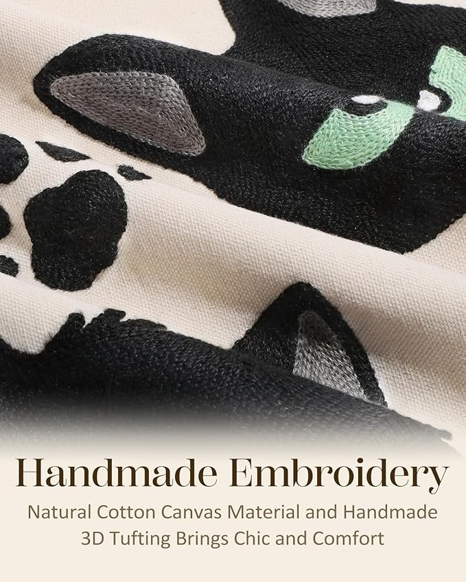 Embroidered Throw Pillow Covers 18x18 Inch - Image 2