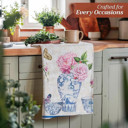 Maison d' Hermine Kitchen Towels Set of 3 100% Cotton 27.50" x 20" Reusable - Image 6