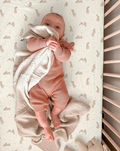 Muslin Bedside Bassinet Sheets 2 Pack, 33x20 Fitted Ultra Soft & Breathable - Image 5
