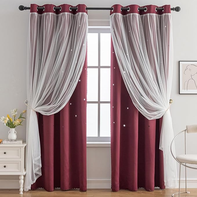 indistar Star Cutout Kids Window Blackout Curtains by indistar