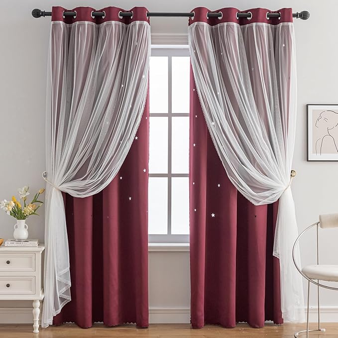 indistar Star Cutout Kids Window Blackout Curtains by indistar