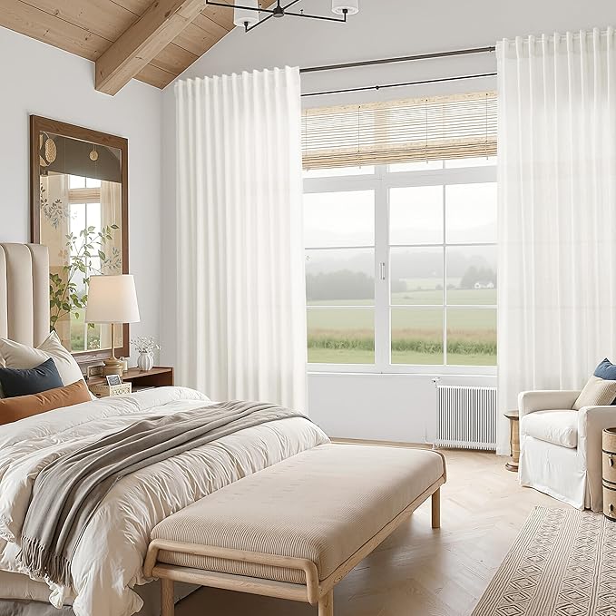 Nanspring Semi Sheer Linen Curtains - Image 8