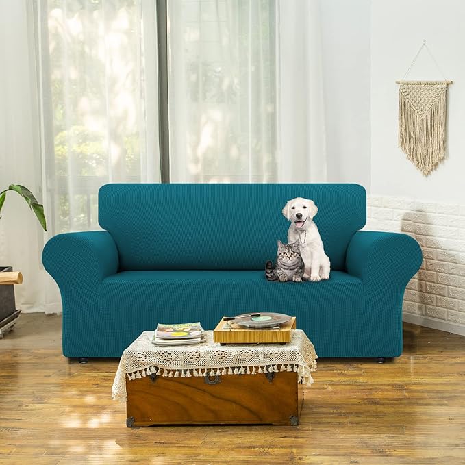 LURKA Stretch Loveseat Sofa Slipcovers 1 Piece Couch Covers - Image 2
