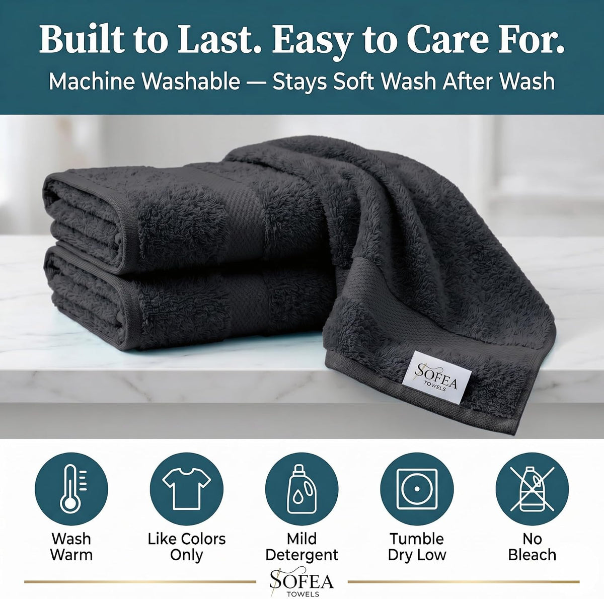 sofea bath towels 4 pack (30 x 54, package contents