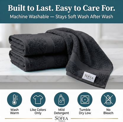 sofea bath towels 4 pack (30 x 54, package contents