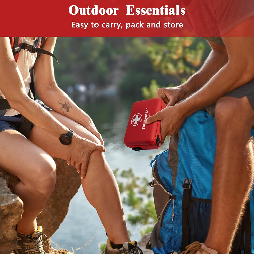 First Aid Kit 340 Piece, Premium Waterproof Hard Shell Medical Kit