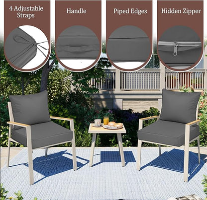 Waterproof Outdoor Chair Cushion Set of 4, Outdoor Cushions - Image 3