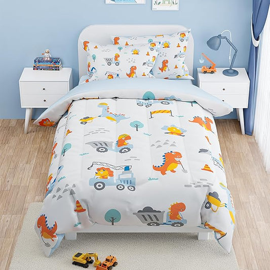 SANDJEST Dinosaur Comforter Set Full Size 98x86in by SANDJEST