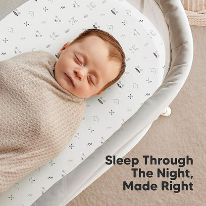 2-Pack Organic Bassinet Sheets for Girls, Boys - Image 6