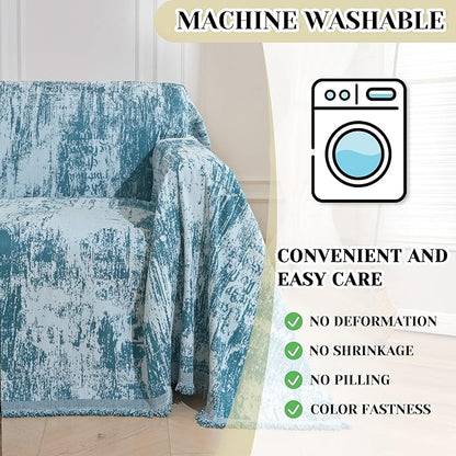 MEETSKY Small Couch Cover Oversized Chair Cover Washable Boho Recliner Slipcover - Image 4