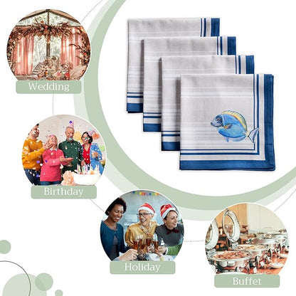 Maison d' Hermine Cloth Napkins Set of 4 100% Cotton Everyday Reusable Square - Image 6