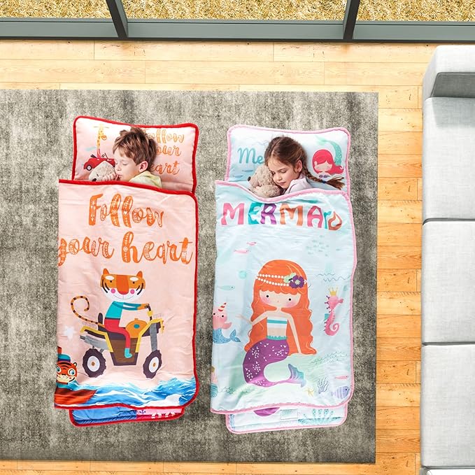 TANOSHII® Toddler Nap Mat with Pillow and Blanket, Portable Kids Sleeping Mats - Image 3