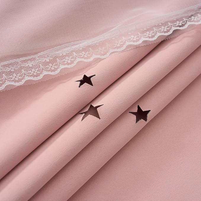 Light Pink Blackout Curtains for Girls Bedroom - Image 3