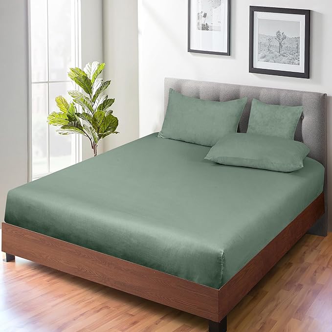 ROYALE LINENS 300 Thread Count 100% Long Staple Combed Cotton Fitted Sheet King - Image 7