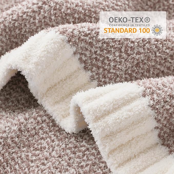 Snuggle Sac Queen Size Bedding Blanket Taupe, Super Soft Warm Microfiber - Image 5
