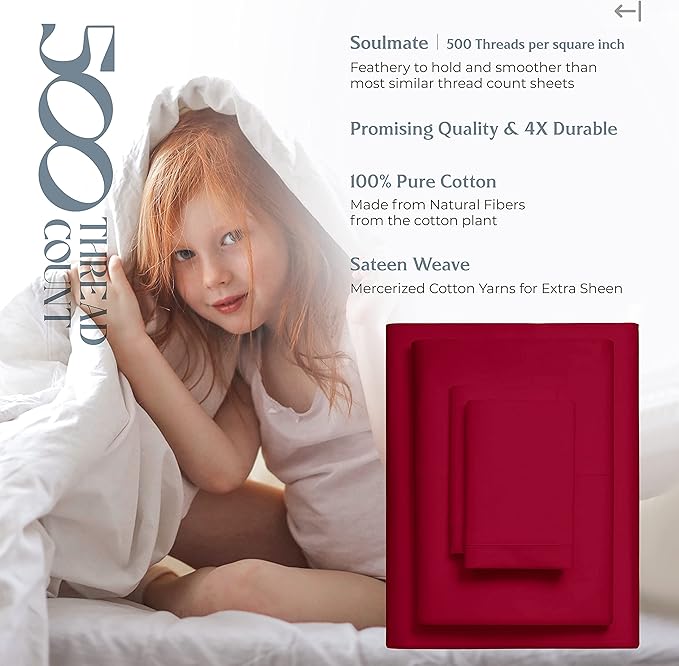 Mayfair Linen 500 Thread Count Full Cotton Sheets - Image 6